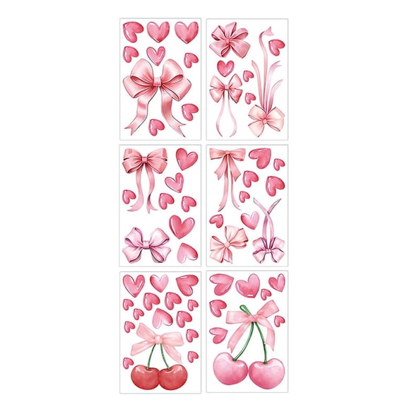 Torch 9Pcs Valentine's Day Decoration Sheets, Heart Window Decals, Red and Pink Heart, for Home, Office, Classroom, Anniversary, Wedding, C