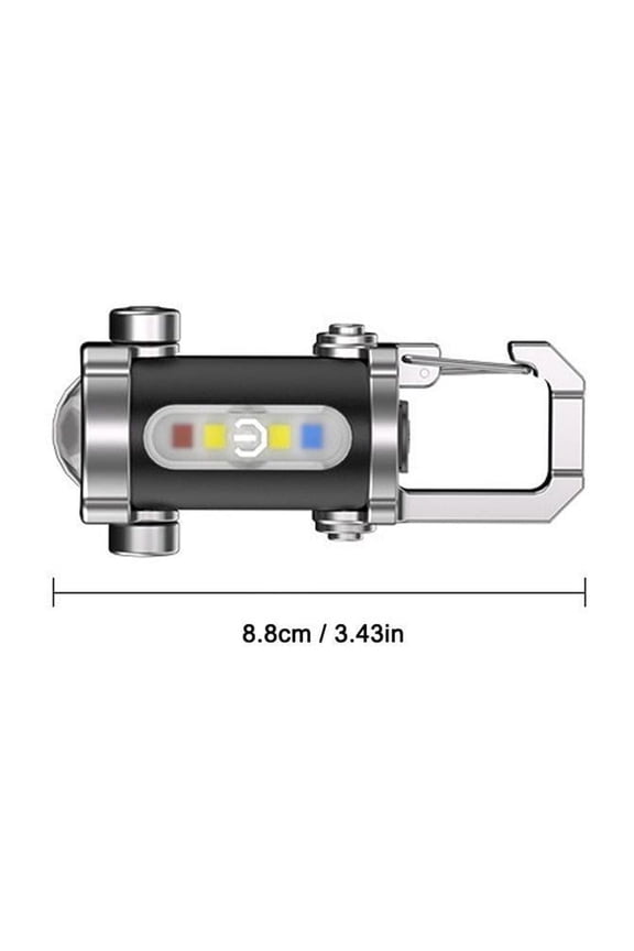 Torch Keychain Flashlight,Waterproof Mini Portable Led Work Light Keychain Pendant,Mini Flashlight With Power Bank & 3 Modes For Outdoor,Camping,Hiking,Night Riding