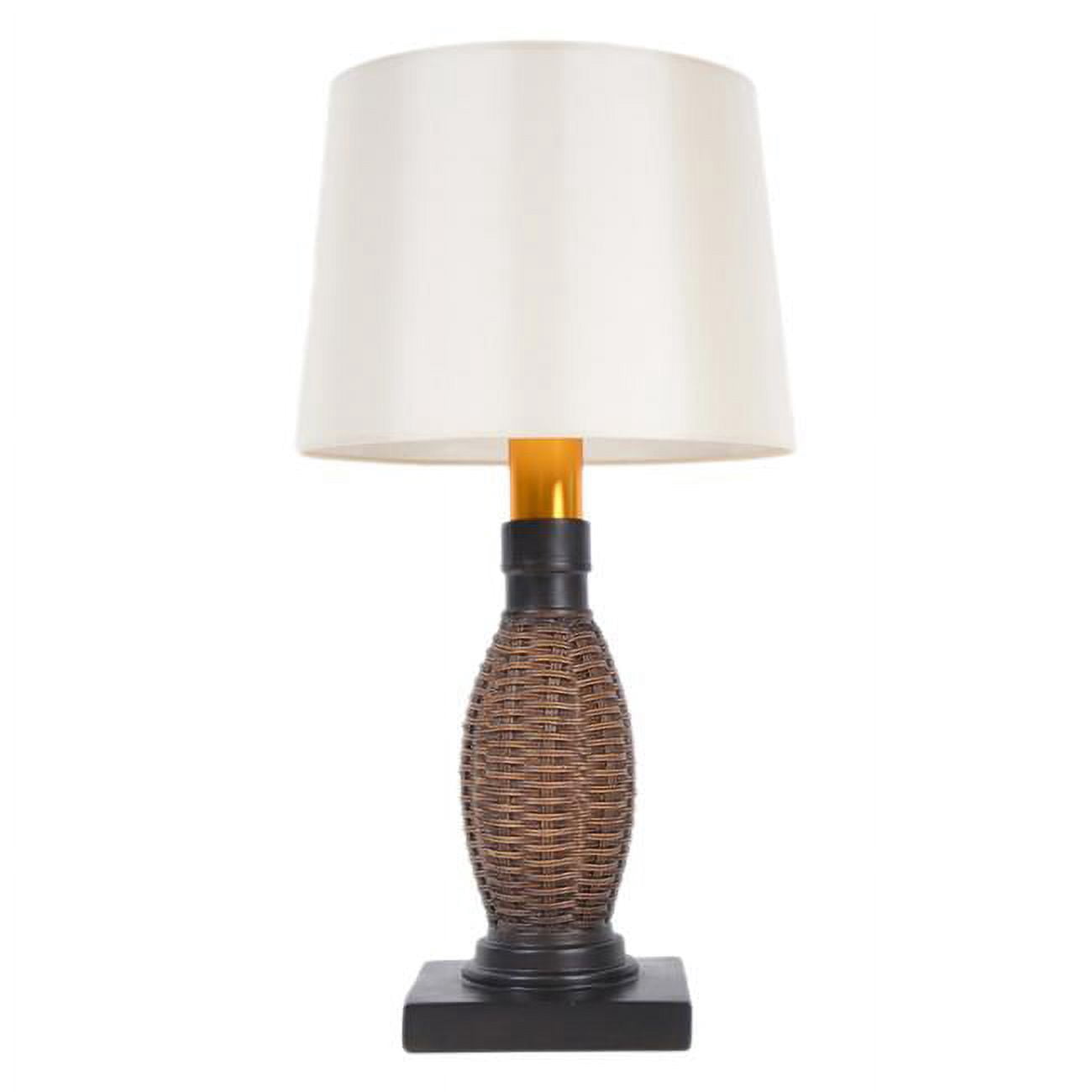 Torch Light 8039598 23 in. Wireless All-Weather Table Lamp, Brown