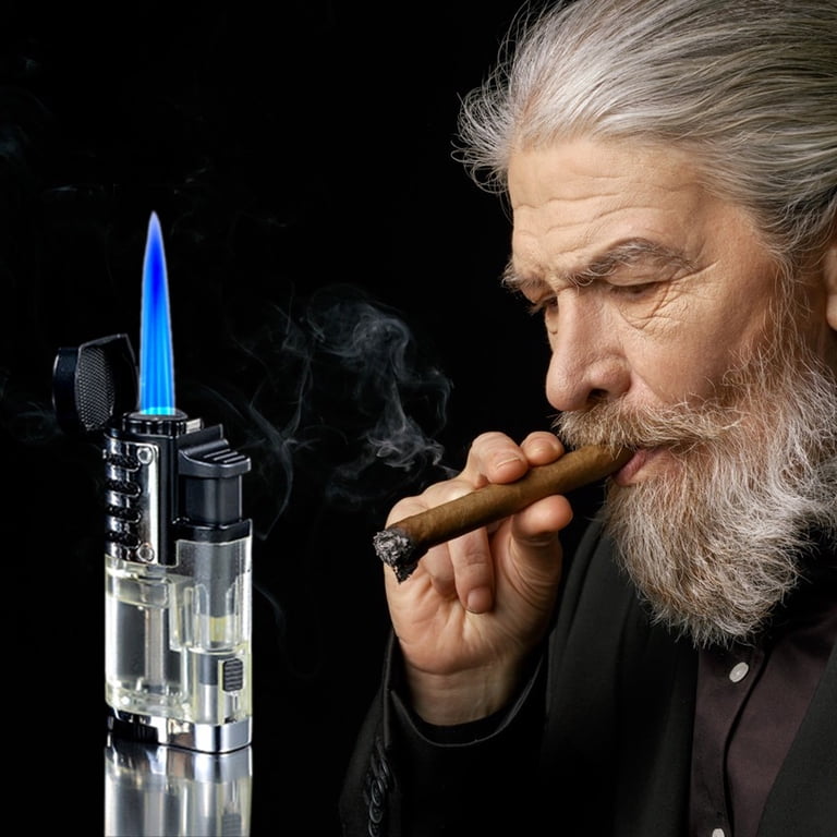 uk vape Metal Cigar Lighter, Refillable Butane, Windproof Jet Flame, Durable Metal  Construction with Sleek Modern Design – Buy Online in Jordan