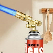 Torch Lighter Butane Gun Gas Flame Fire Grill Mini Refillable Torches Blow Small BBQ Camping Culinary Food Cooking Creme Brulee Included Bright Focus Kitchen Blowtorch Soldering (Without gas tank）