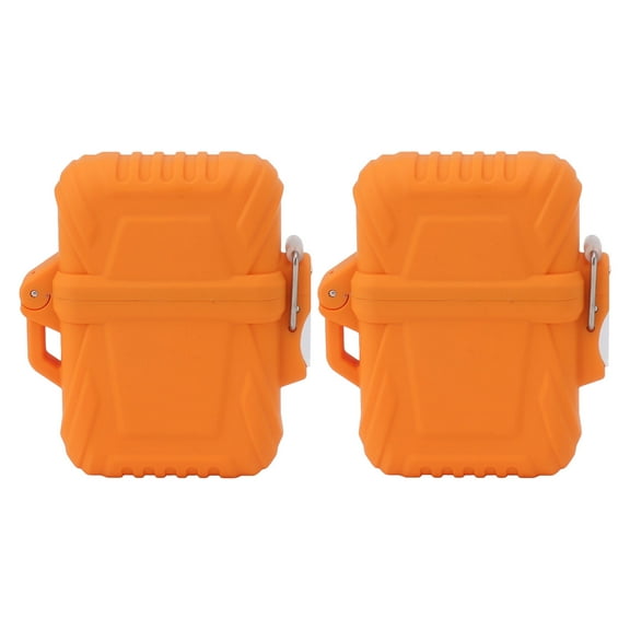 Torch Lighter Case, IP56 Waterproof Safe Perfect Fit Torch Lighter Cover Portable 2PCS For Outdoor For Camping Red,Orange