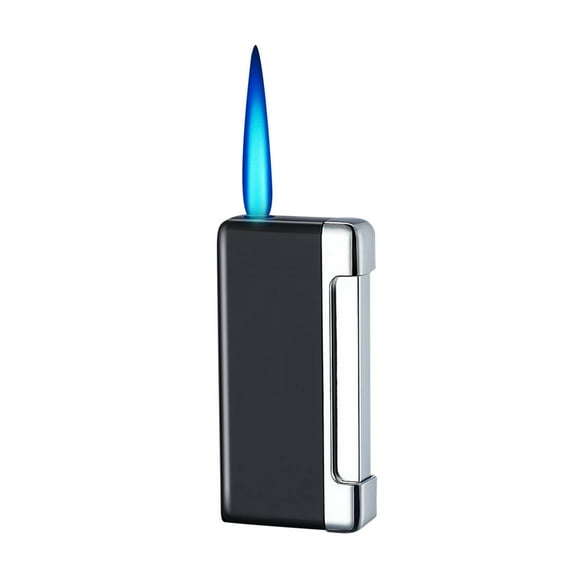 Torch Lighter Cigars Jet Flame Lighter - Jet Torch Cigar Lighter,Jet Flame Switchable Cigarette Lighter with Adjustable Flame Dial,Butane Refillable for Cigarette & Cigar, Built in Punch