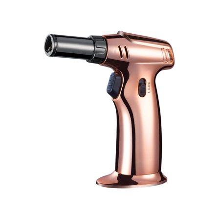 Torch Lighter Windproof Straight Torch Blue Flame Lighter Butane Torch Turbine Torcher Inflatable Gas Windproof Lighter Refillable Butane Lighter For Outdoor BBQ Baking