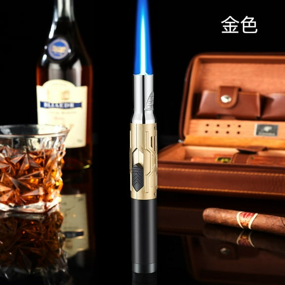 Torch Lighters Adjustable Jet Flame - Windproof Outdoor Lighter for Camping,Grilling & Kitchen Use,Refillable Butane Gas Lighter with 360° Ignition,Safety Lock