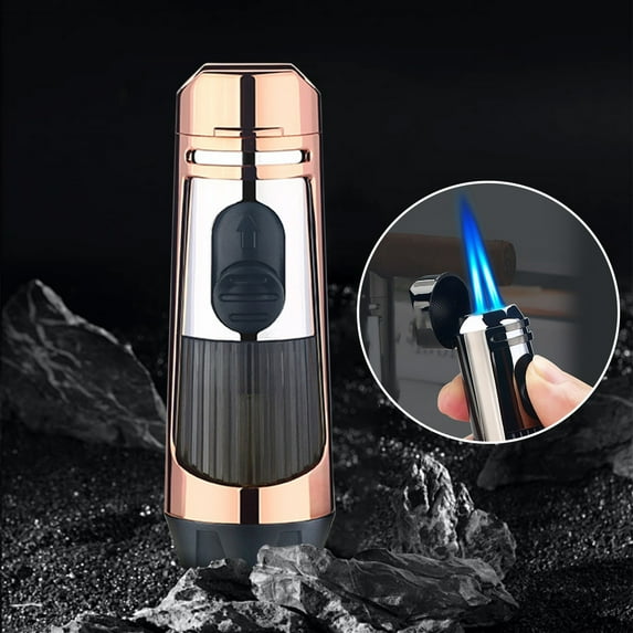 Torch Lighters Butane Lighter Windproof Adjustable Jet Flame Torch Lighter, Butane Refillable Gas Torch Lighter for Candles Grill BBQ Fireplaces Camping