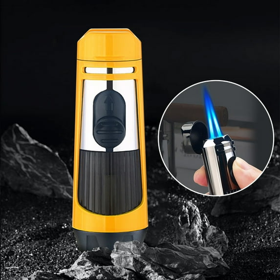 Torch Lighters Butane Lighter Windproof Adjustable Jet Flame Torch Lighter, Butane Refillable Gas Torch Lighter for Candles Grill BBQ Fireplaces Camping