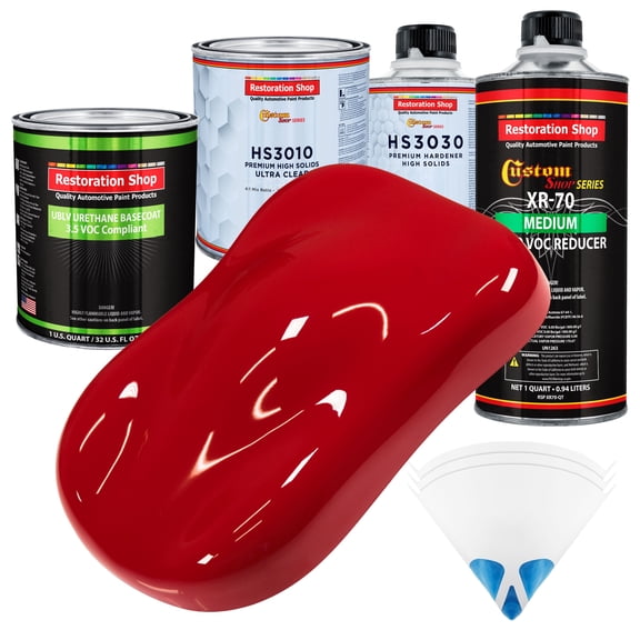 Torch Red Premium Quart Kit Low VOC URETHANE BASECOAT Car Auto Body Paint Kit