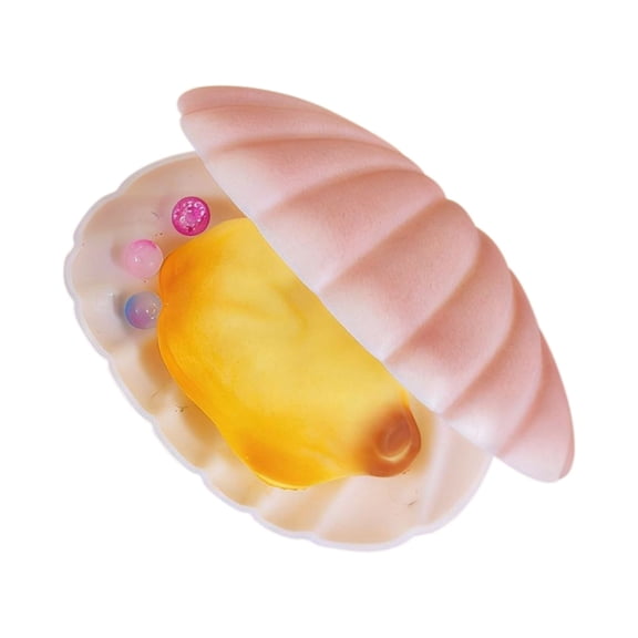 Torch Shell Pearl Toy, Beads Toy, Mini Shell Charms with Faux Pearls for Crafting DIY Decoration, Stress Relief Toys Adults, Pink, Makeup Organizers