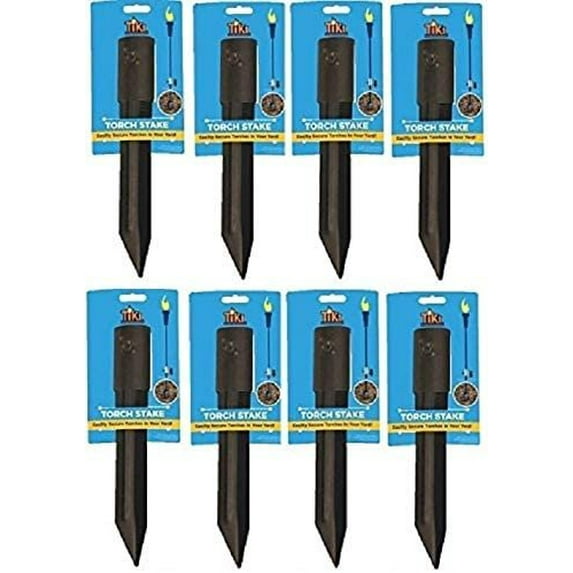 TIKI Torch Stake - Metal Ground Mount - Black