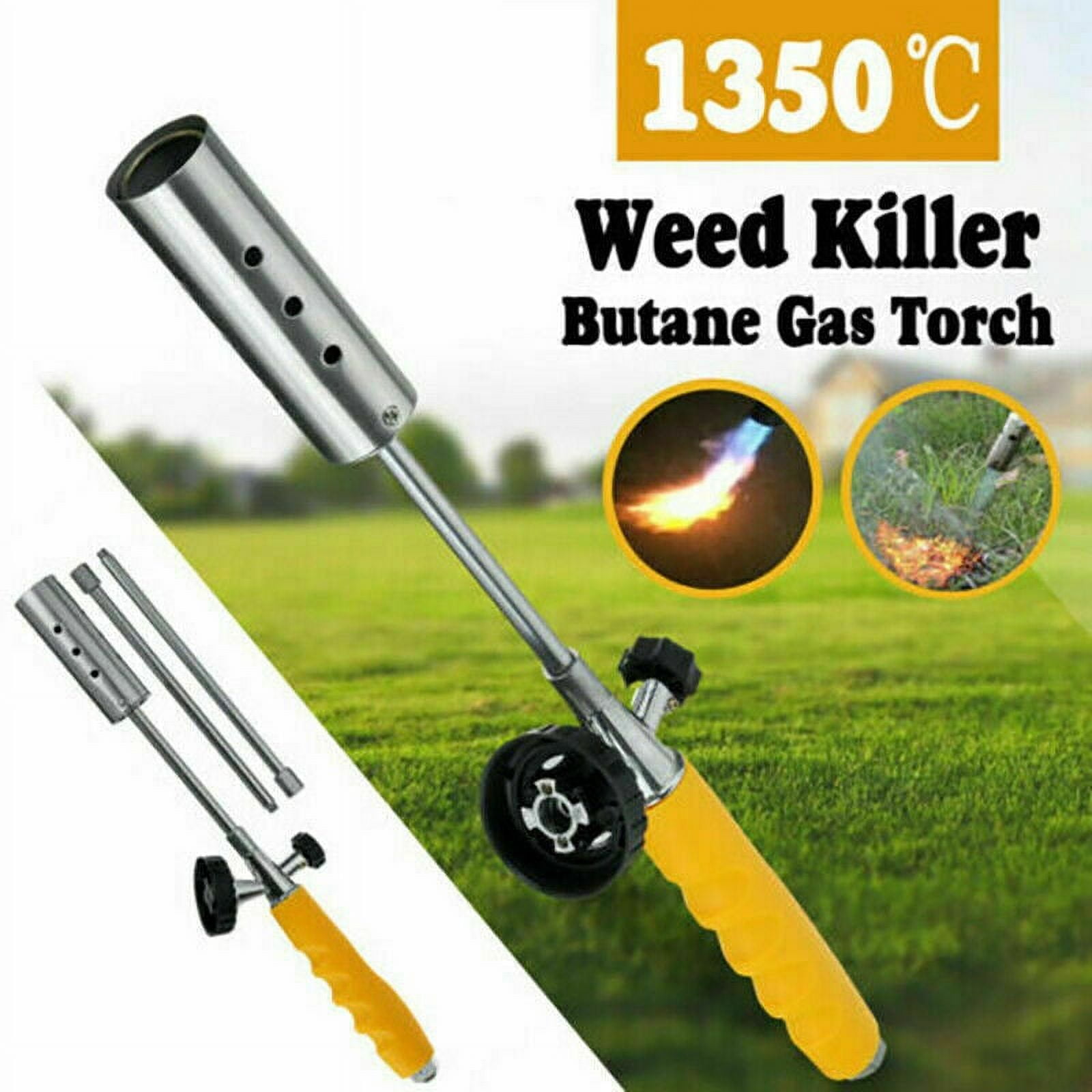 Torch Weed Burner, Outdoor Flame Thrower Push Button Igniter, High Heat