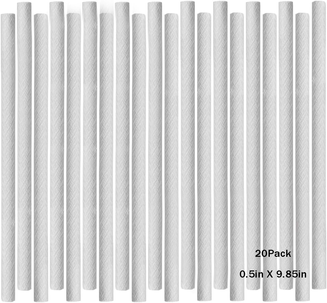 Torch Wicks Replacement,Long Life Fiberglass Candle Wine Bottle Wicks,Patio Citronella Torch Lights Oil Lamp Kit for Outdoor,DIY Indoor Lighting Decorate,0.5"X9.85",20 pcs