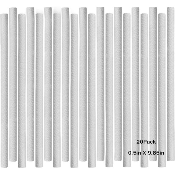 Torch Wicks Replacement,Long Life Fiberglass Candle Wine Bottle Wicks,Patio Citronella Torch Lights Oil Lamp Kit for Outdoor,DIY Indoor Lighting Decorate,0.5"X9.85",20 pcs