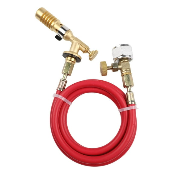 Torch for MAPP/MAP-Pro Gas,Plumbing Soldering Torch with 5.2FT Hose, Brass Construction, Portable Pipe Welding Tool