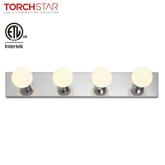 TorchStar 4-Light Silver Dimmable Vanity Light