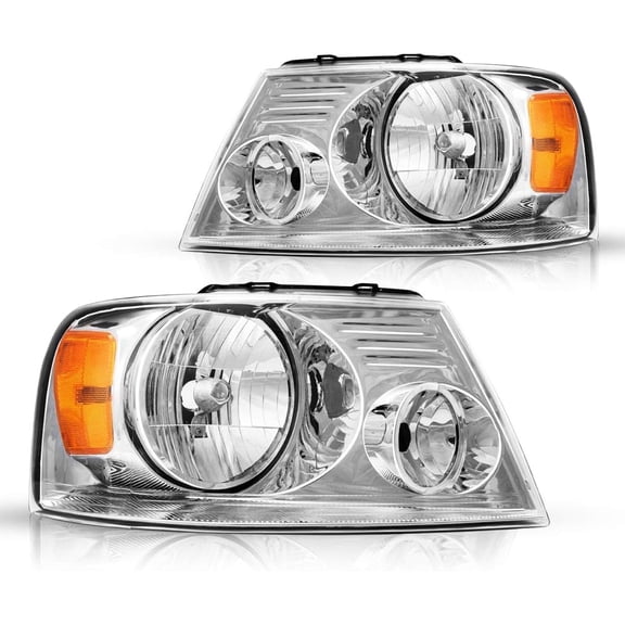 Torchbeam Headlight Assembly for 2006-2008 F150, 2004 F150, 2006 Mark LT, Compatible with Front Headlight Housing Amber Reflector Clear Lens Passenger & Driver side