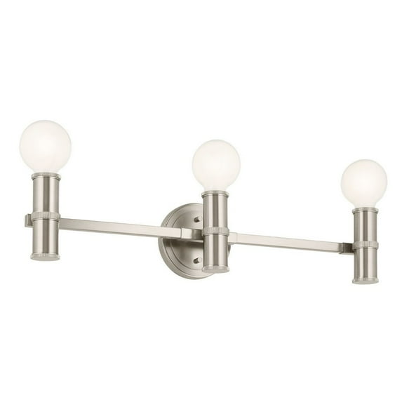 Torche 3-Light Bathroom Vanity Light in Brushed Nickel