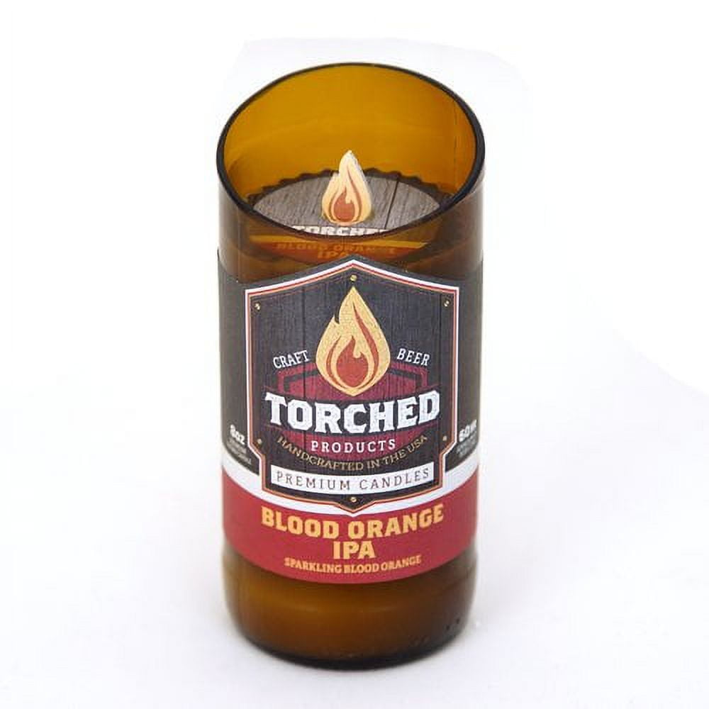 Torched Blood Orange IPA 8 OZ Beer Bottle Scented Candle