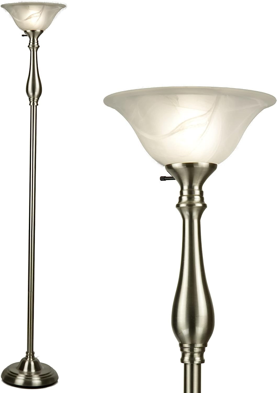 Torchiere Floor Lamp for Living Room and Bedroom - 72" Tall 'Royal