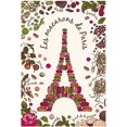 thumbnail image 1 of Torchons & Bouchons, Les Macarons de Paris (Eiffel Tower) Printed Kitchen / Tea Towel, 19" x 28", 100% Cotton, Made in France, 1 of 1