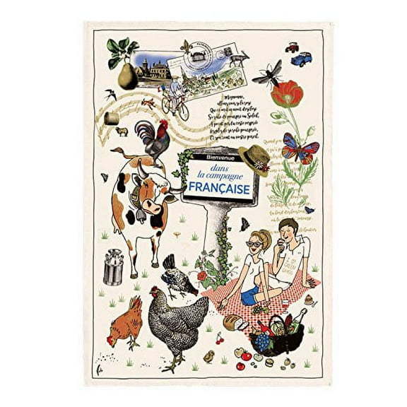 Torchons & Bouchons Tea Towel - French Countryside