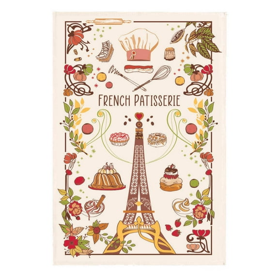 Torchons & Bouchons Tea Towel French Patisserie Eiffel Tower