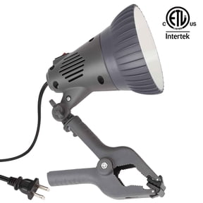 12W LED Clamp Work Lamp, Desk Lamp with Clip, Plug & Play, Integrated 360 Rotatable Head, Ultra Bright Work Bench Light, 4000K Cool White