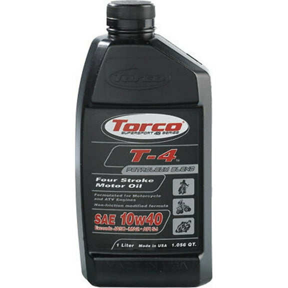 Torco T611040CE T4 Petroleum Motorcycle Oil - 10W40 - 1L.