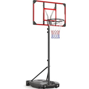 Toremore 33" Portable Basketball Hoop Outdoor Adjustable, 4.82-8.53FT, Kid Basketball Hoop Goal System with Shatterproof PC Backboard for Kids Youth and Adults