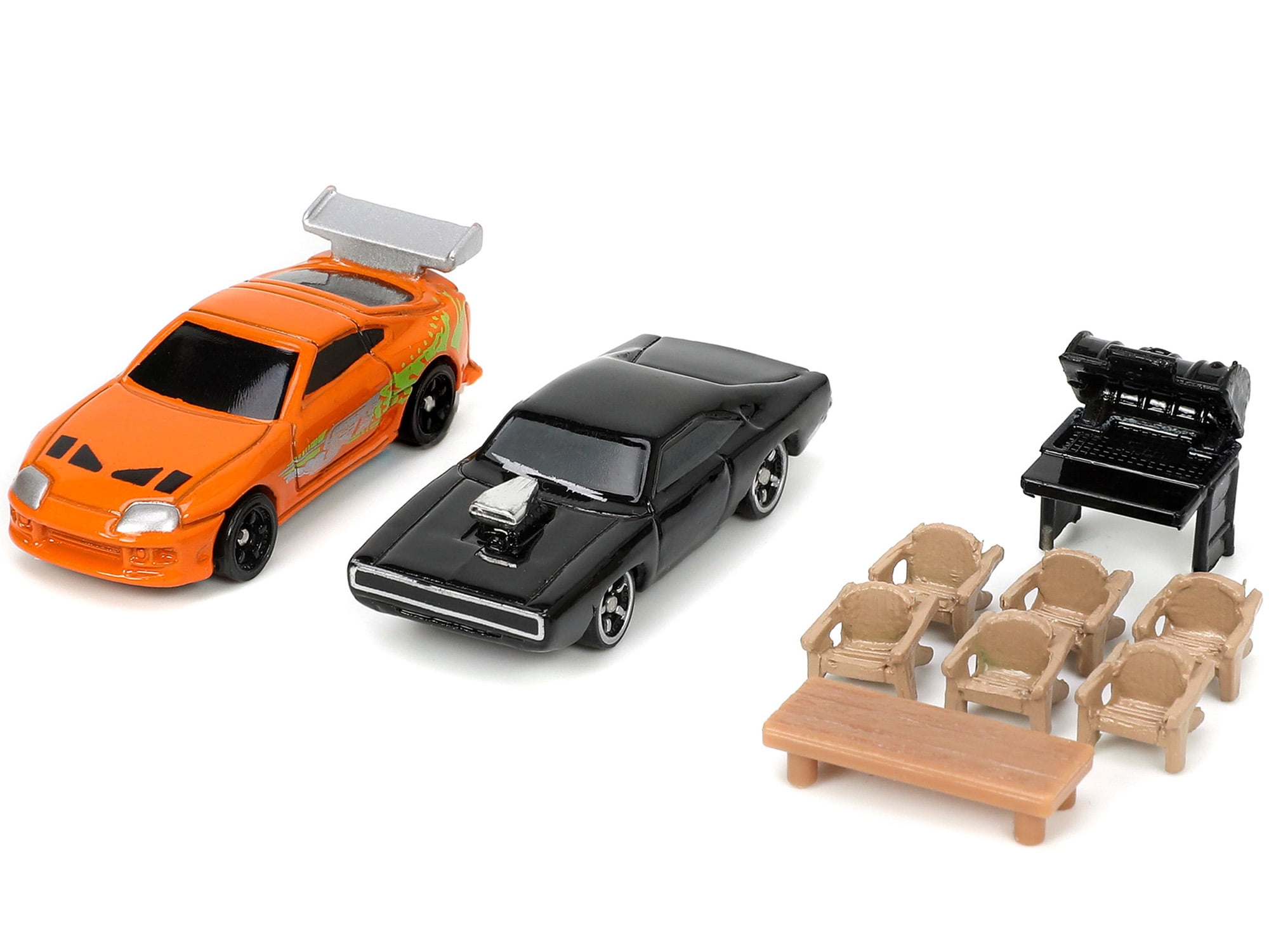 ミニカー Jadatoys FAST&FURIOUS NANO SCENE Jada Toys Fast & Furious Set with Toretto House Diorama