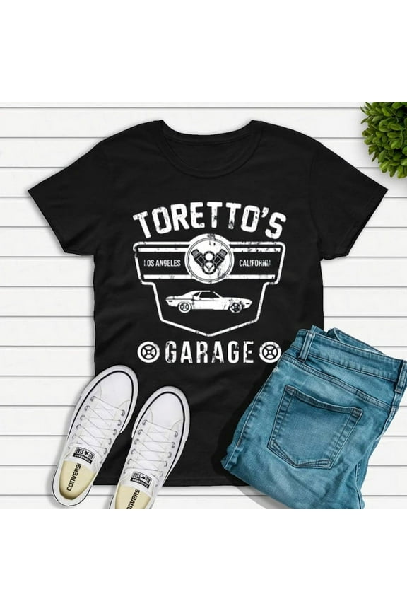 Toretto's Garage T-Shirt Fast And Furious Muscle Car Tee Top T-shirt