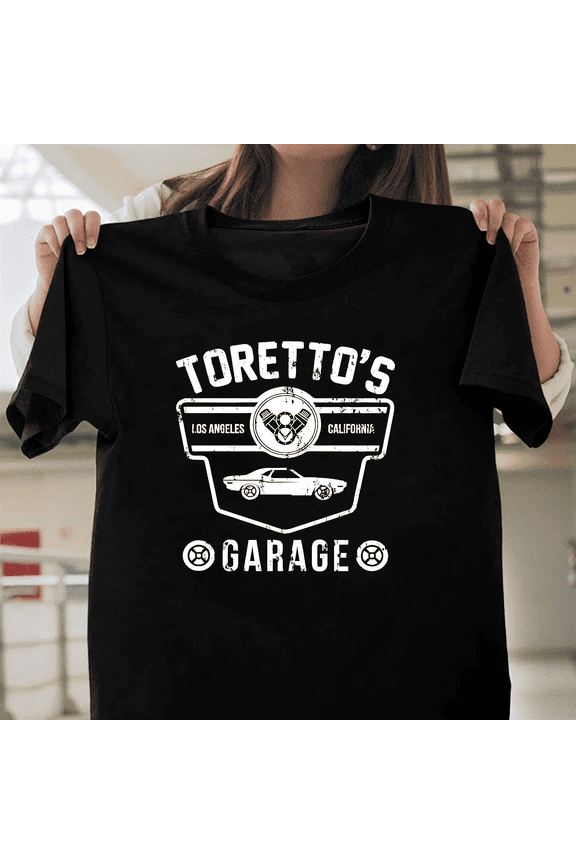Torettos Garage Fast And Furious Dominic Toretto Muscle Car Auto Shop Art V41190 Unisex T-Shirt, Size Up to 5XL