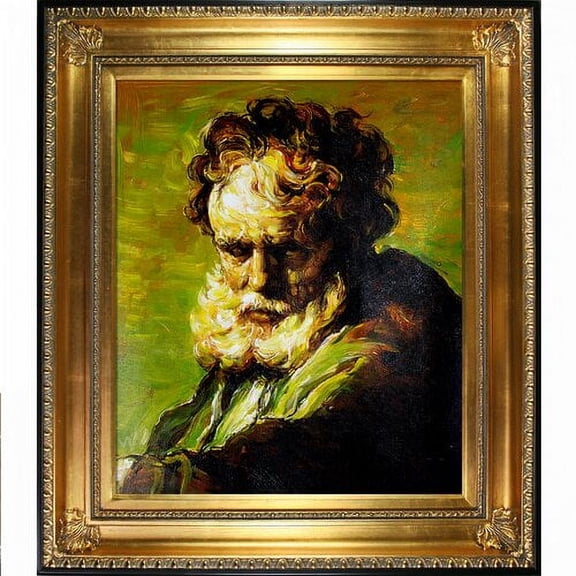 Tori Home A Bust of an Old Man by Rembrandt Harmenszoon Van Rijn Framed Print Painting