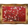 thumbnail image 1 of Tori Home Branches Of An Almond Tree In Blossom by Vincent Van Gogh Framed Painting in Red, 1 of 5