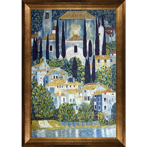 Tori Home 'Church in Cassone' by Gustav Klimt Framed Painting on Canvas