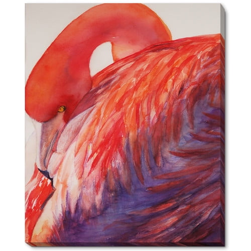 Tori Home Flamingo by Lynne Atwood Painting Print on Wrapped Canvas
