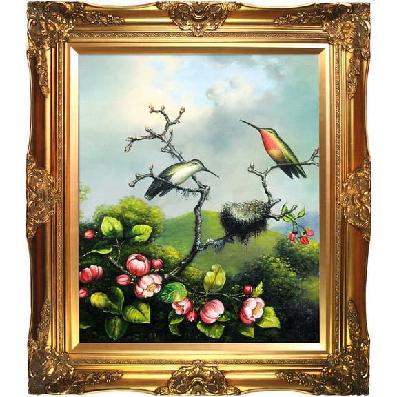 Tori Home Ruby Throated Hummingbird by Martin Johnson Heade Framed Painting Print