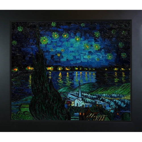 Tori Home Starry Rhone Collage by Vincent Van Gogh Framed Painting