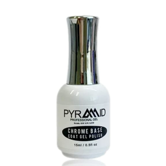 Tori Mika Pyramid Professional Chrome Base 0.5oz Gel Soak Off UV/LED Gel Top Base Coat Nail Polish