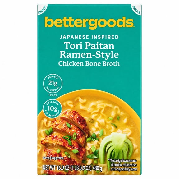 bettergoods Tori Paitan Ramen-Style Chicken Bone Broth, 16.9 oz Carton