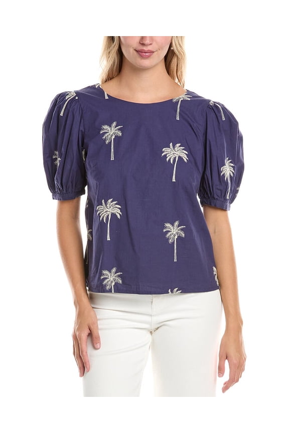 womens It's A Date Misty Top, XXS, Blue