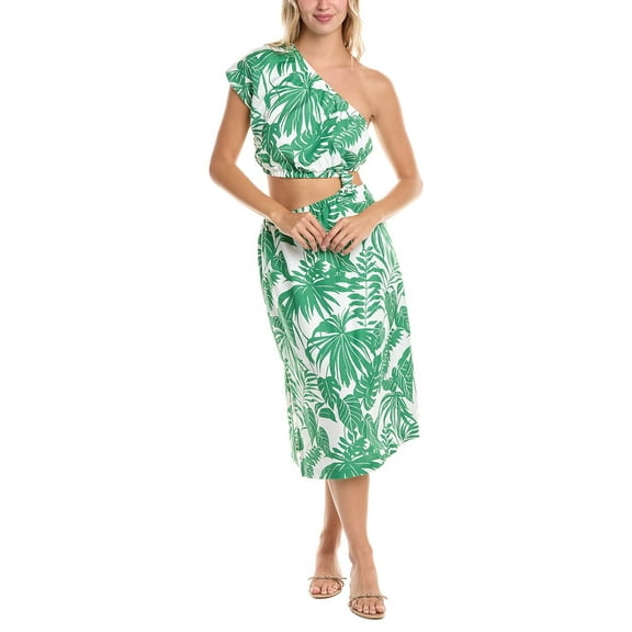 Tori Richard womens  Sun Block Thalia Linen-Blend Dress, l, White