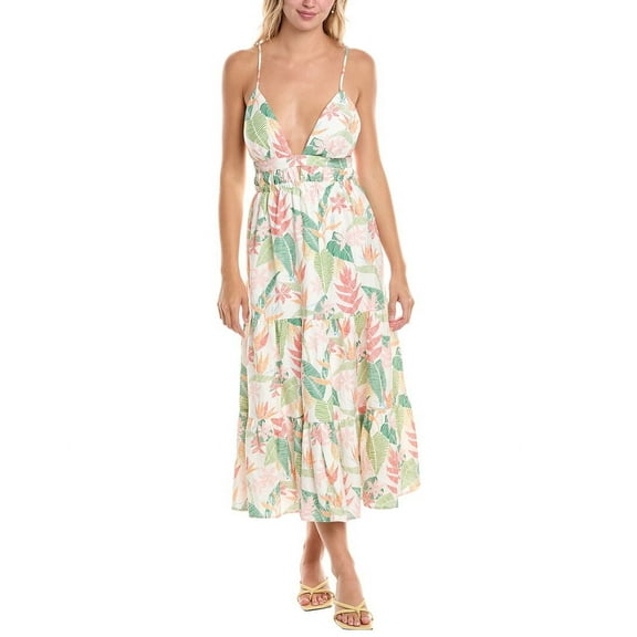 Tori Richard womens  Takes 2 To Mango Heidi Linen-Blend Maxi Dress, l, White