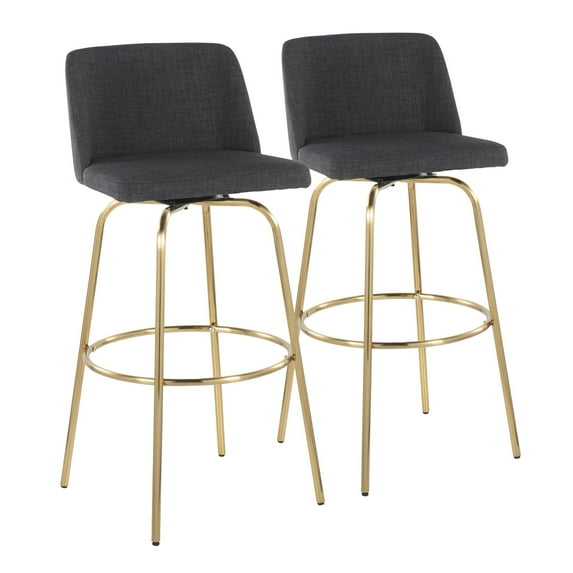 Toriano 30" Fixed-Height Bar Stool, Bar Chairs, Swivel Bar Stools, Bar Stools Set of 2