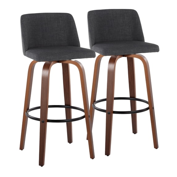 Toriano 30" Fixed-Height Bar Stool, Bar Chairs, Swivel Bar Stools, Bar Stools Set of 2