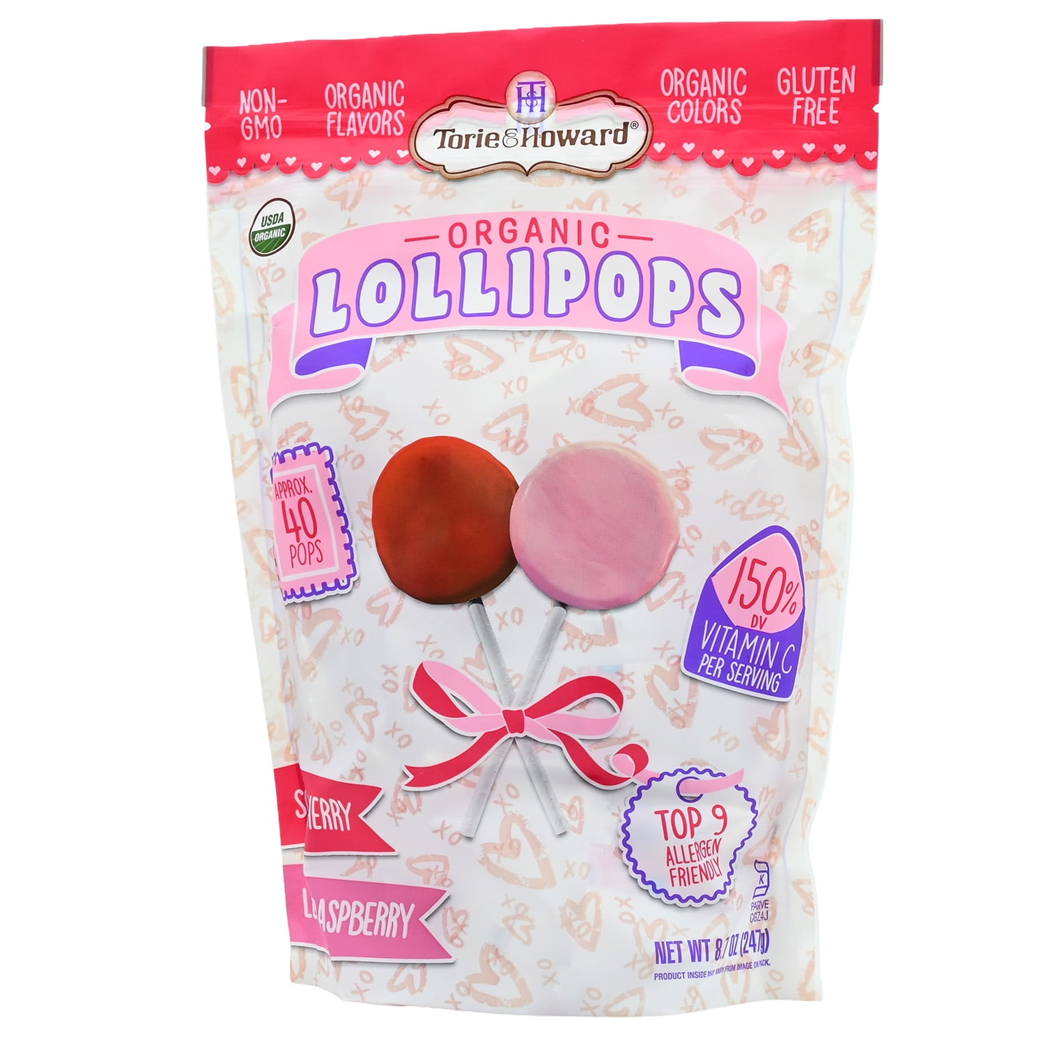 Torie & Howard Organic Valentine's Lollipops 8.7 oz. bag - Walmart.com