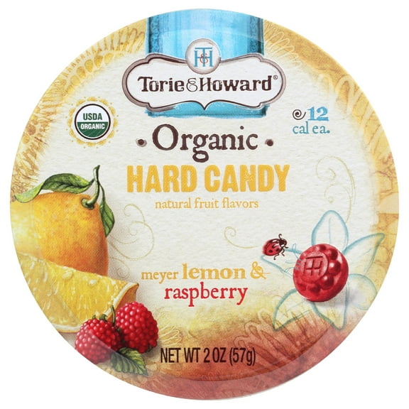 Torie And Howard Organic Hard Candy Lemon And Raspberry, 2 Oz