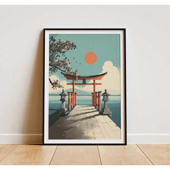 Torii Gate Sea Poster Unframed Paper Print