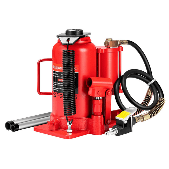 Torin 5 Ton (10,000 LBs) Pneumatic Air Bottle Jack with Manual Hand Pump