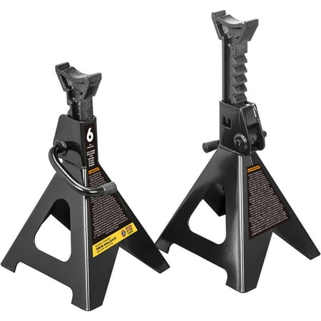Torin 6 Ton Jack Stands Steel Car Jack Stands for Auto Repair,2 Pack,Black,W4602B